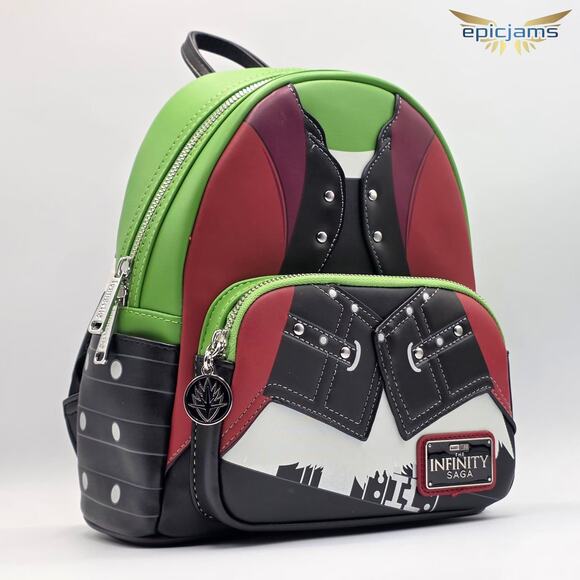 Loungefly Marvel Studios Infinity Saga LE Gamora Cosplay Mini Backpack New - Picture 2 of 7